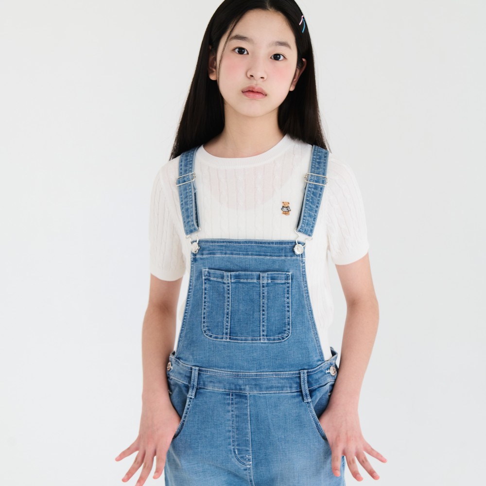 더데이걸 케이블 반팔 스웨터 TGKA24401 - 상세 이미지 3