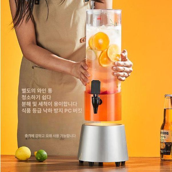 쏘맥타워 테라 소맥 기계 3L 디스펜서 사각병 블랙 라운드 실버 플래이팅 수도꼭지 - 상세 이미지 3