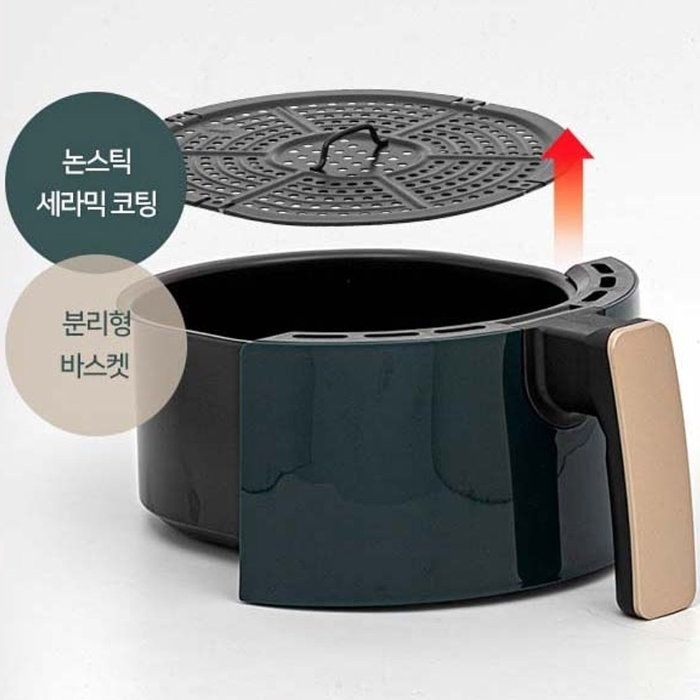 리빙센스 에어프라이어 3.5L 세라믹 바스켓 튀김 구이 베이킹 3인용 오븐 간편세척 - 상세 이미지 2