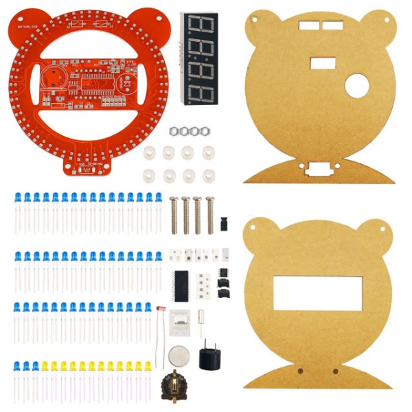 프리미엄 대형벽시계 강당 학교 무선 거실 벽걸이 개업 세트 USB 전원선 제공 세트 USB 전원선 제공 레드 디지털 튜브 - 상세 이미지 3