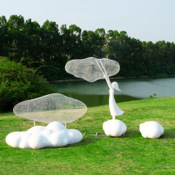 정원용 바람개비 마당 울타리 옥상 원목울타리 유리섬유 클라우드 50x30x26cm 디자인 맞춤 - 상세 이미지 4