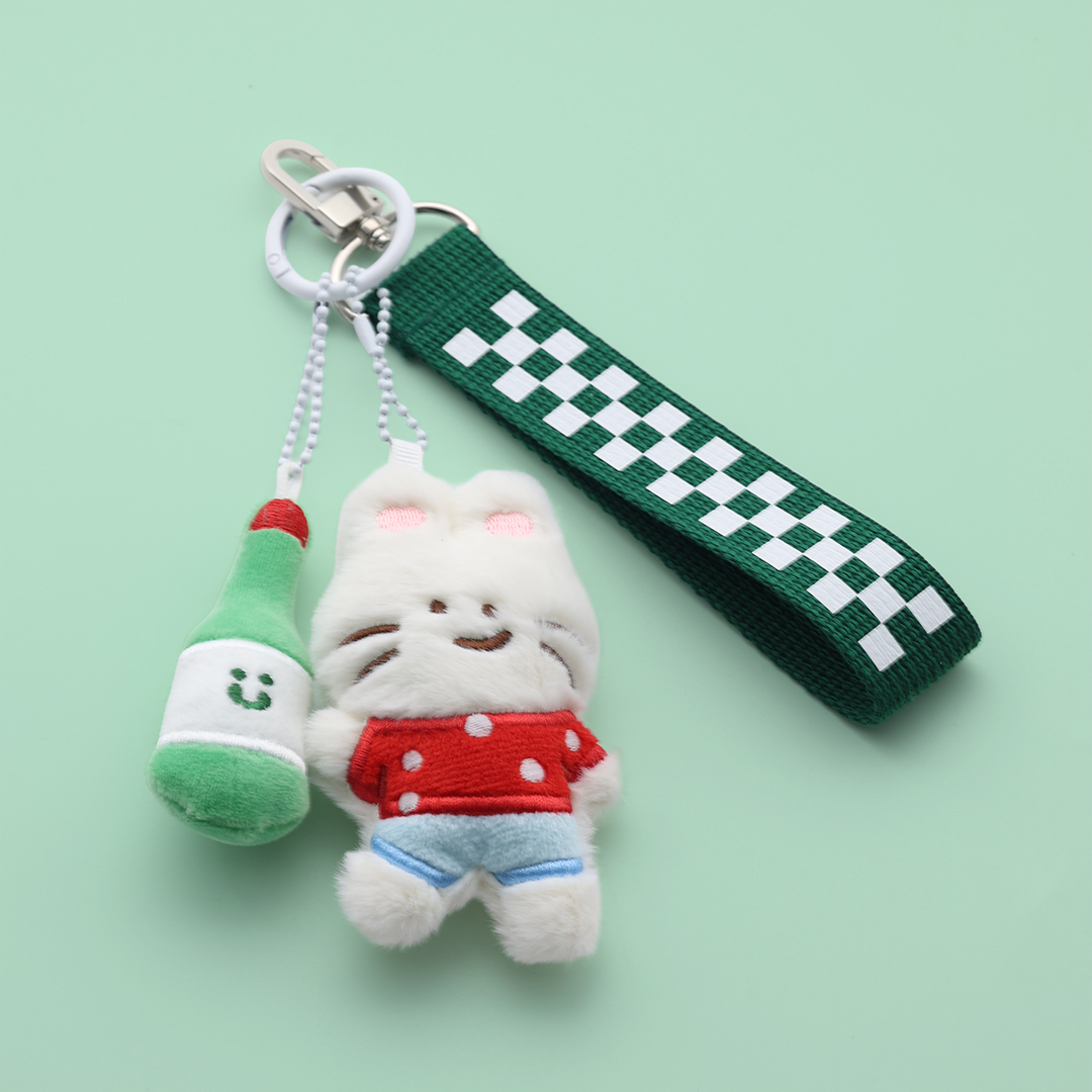 귀요미 플러시 세트 봉제 인형 키링 가방 키체인 이미지 6