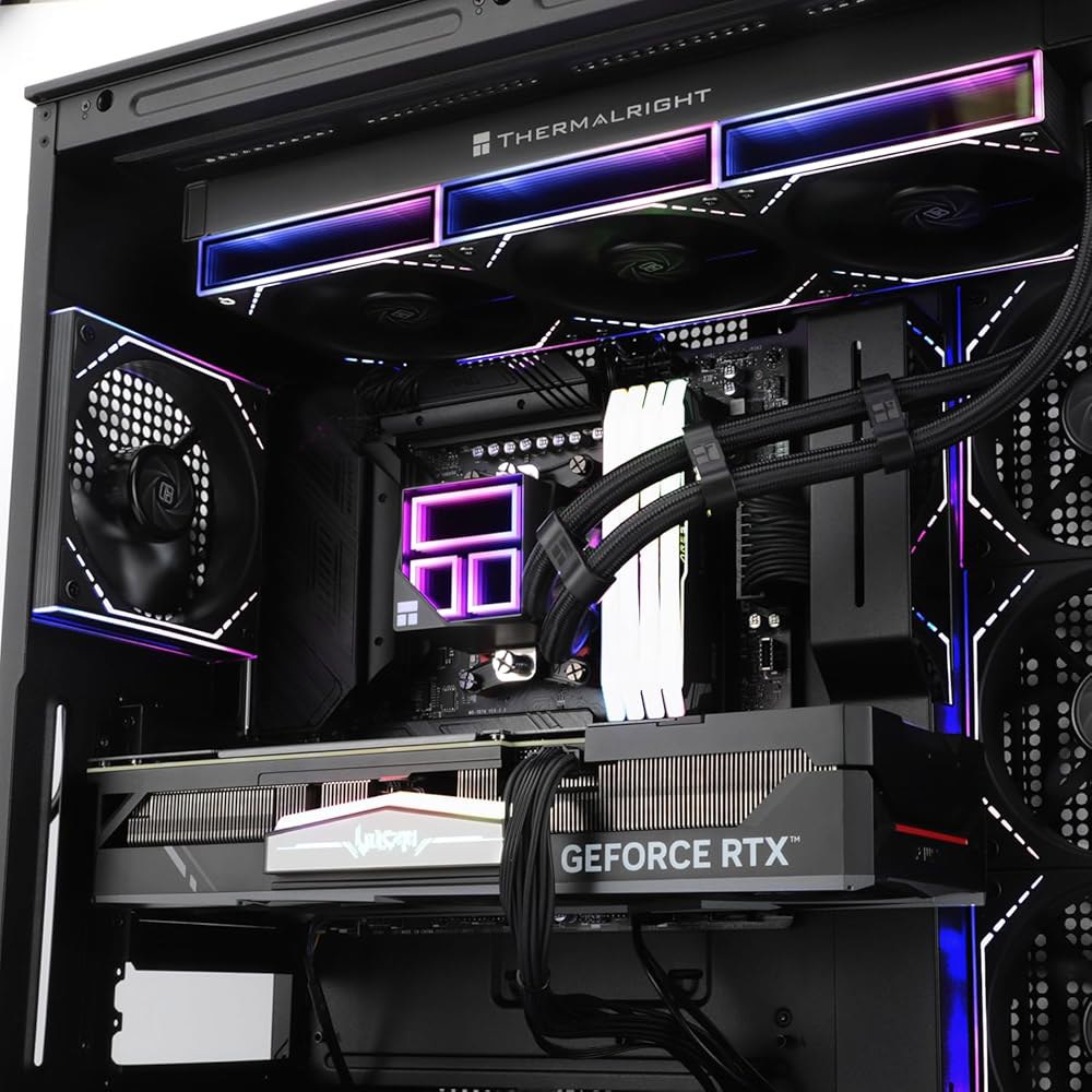 Thermalright Frozen Infinity 360 블랙 CPU 워터 쿨러, Aio 트리플 TL-M12 PWM 팬, 인피니티 미러 AMD /AM4 /AM5용, 인텔 LGA1 - 상세 이미지 3