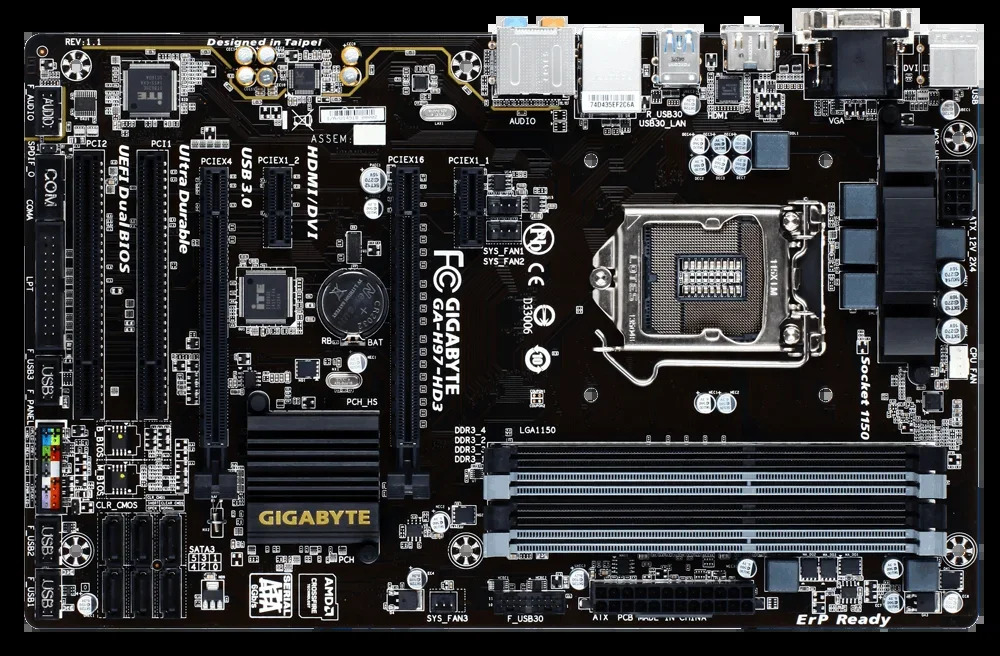 충전Gigabyte호환GA-H97-HD3 1150 메보드 DDR3 보드는 4790을 지원