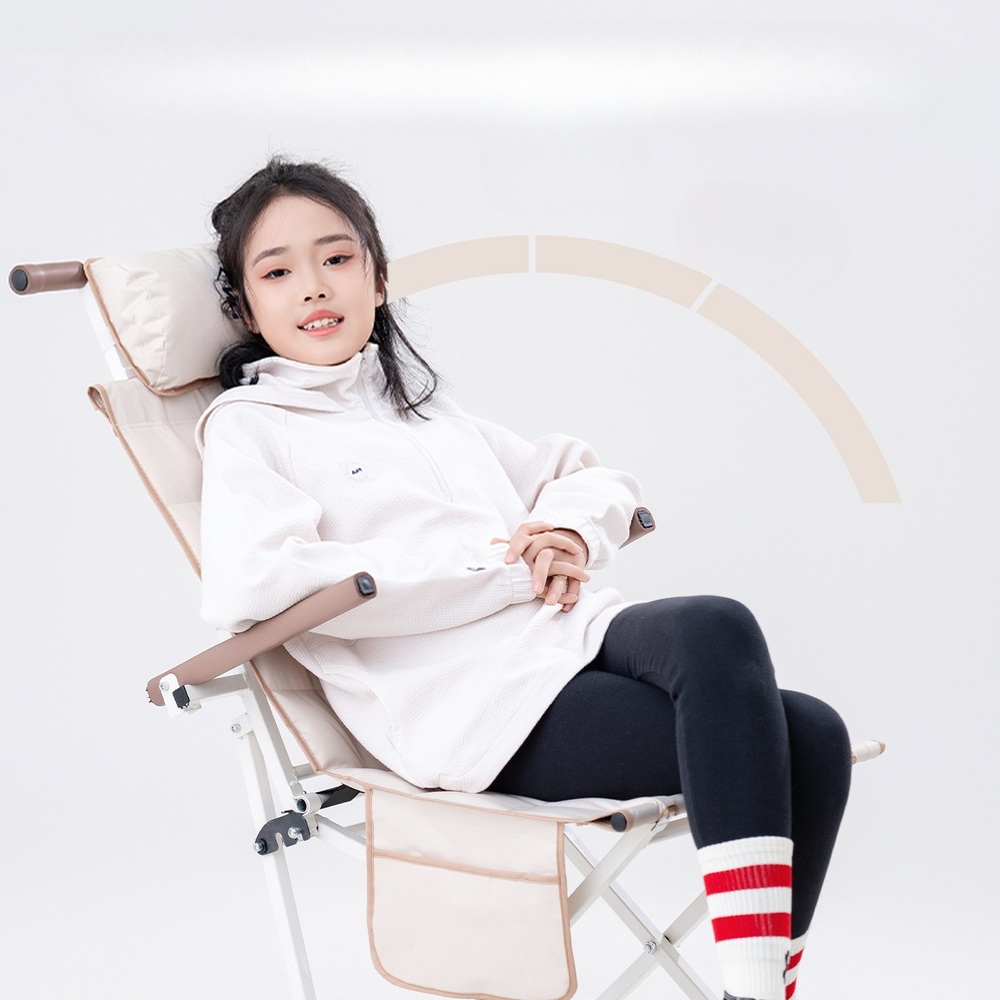 접이식 의자 바퀴달린 스틸프레임 등받이 헤드레스트 팔걸이 푹신한 보조이동식 휴대용 - 상세 이미지 5