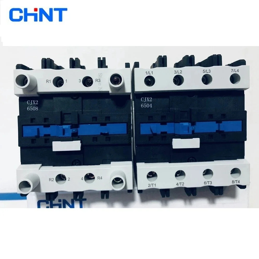 CHINT CJX2-4004 4008 40A 5004 5008 6504 6508 9504 AC 접촉기 4NO 4 극 2NO 2NC 220V 380V 레일 장착