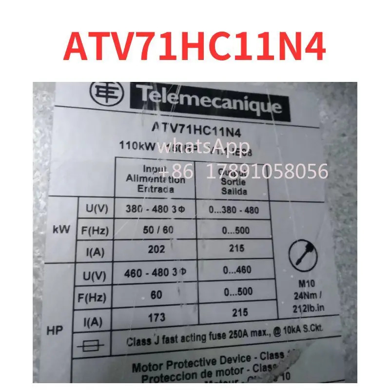 리퍼 ATV71HC11N4 주파수 변환기 완료