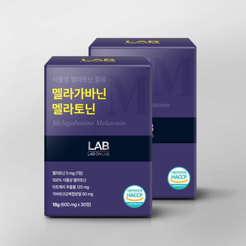 랩온랩 멜라가바닌 식물성 멜라토닌 5mg 가바 테아닌 자연 원료 30정, 1개 사진 2