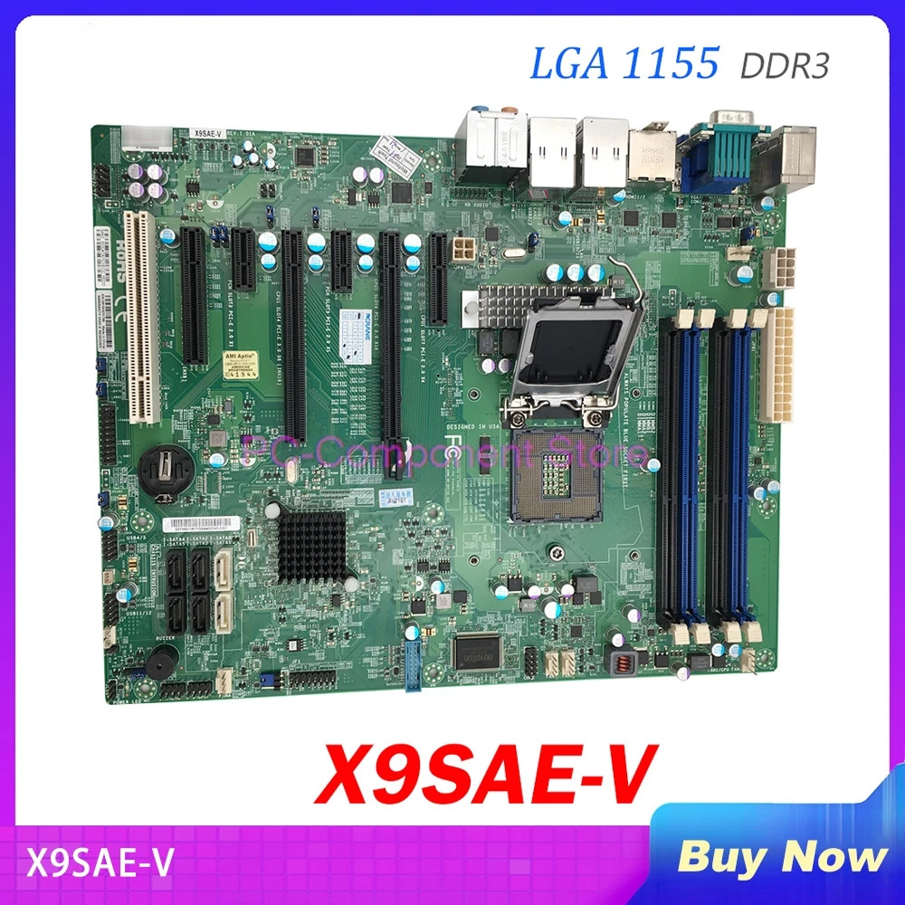 Supermicro X9SAE-V LGA 1155 지원서버 마더보드 1200V2 시리즈 C216 칩 DDR3 완전 리퍼