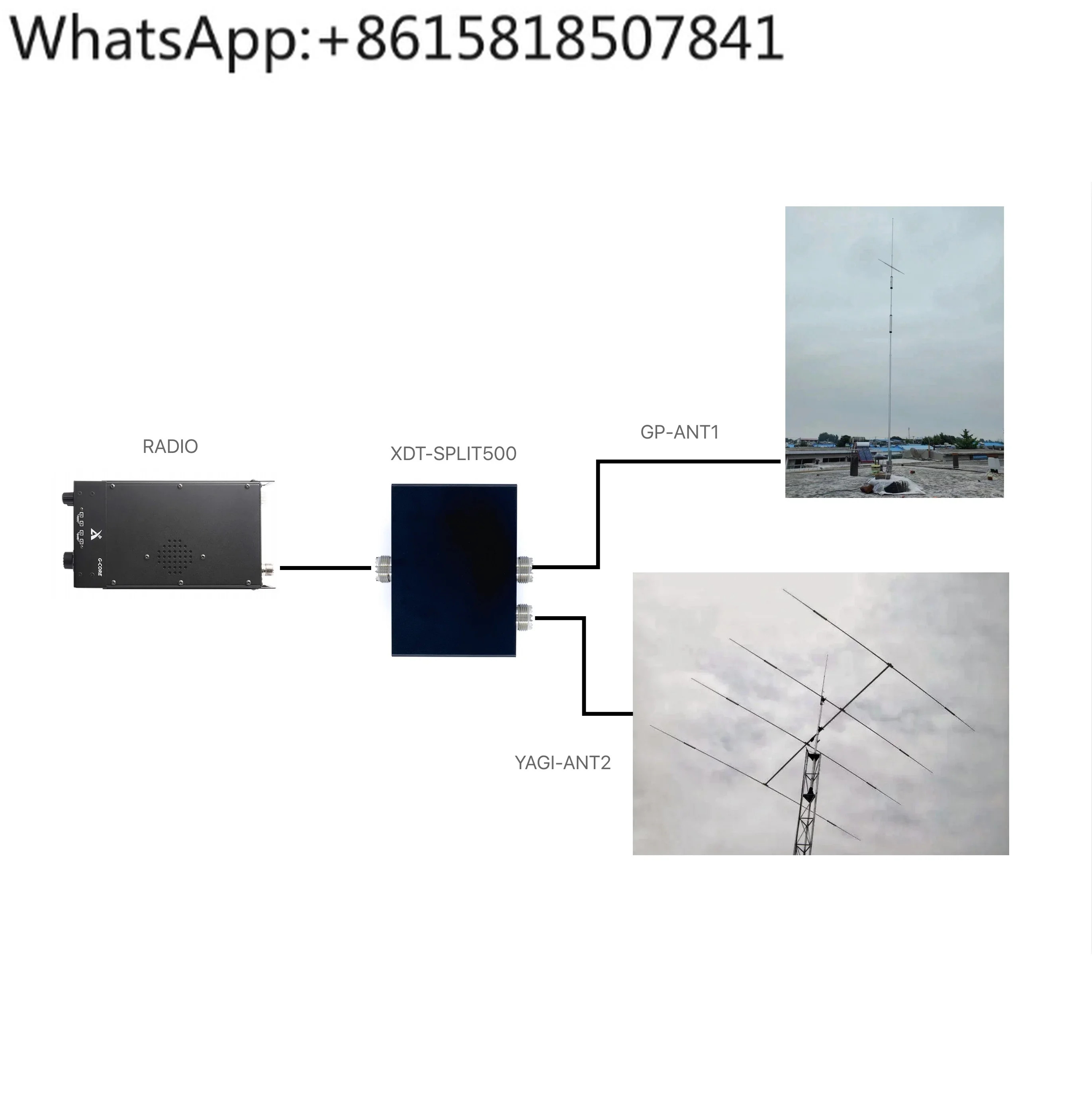 단파 전력 분배 합성 HF 증폭기 500W RF 1.8-54 MHz