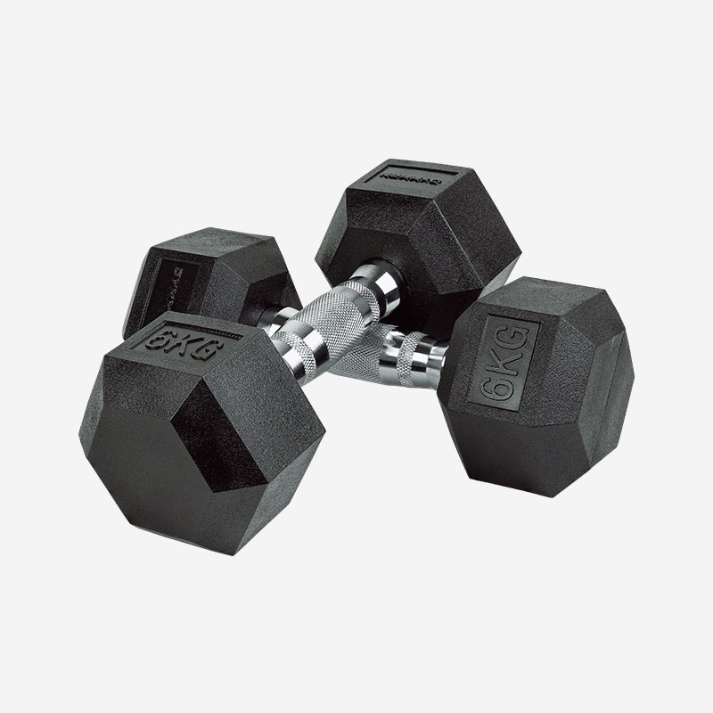 짐맨 PEV 육각 덤벨 냄새없는 아령 6kg, 2개 - 상품 이미지