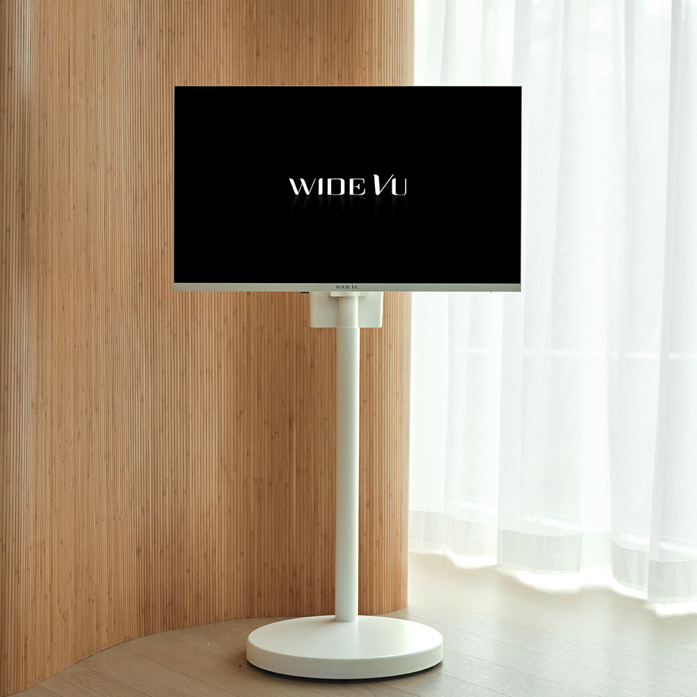 와이드뷰 와이드무빙뷰 유 무선 삼탠바이미 V3-Air 배터리 셋트 QLED 81cm(32인치) FHD 스마트 이동식 TV 화이트에디션