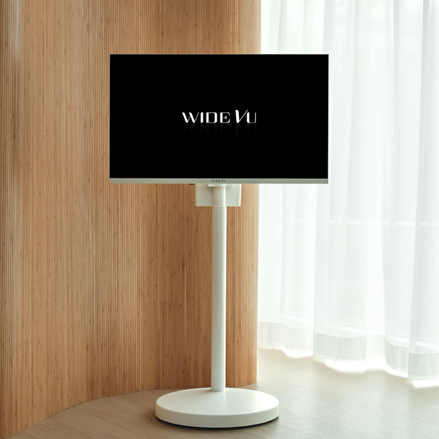 와이드무빙뷰 유 무선 삼탠바이미 V3-Air 배터리 셋트 QLED 81cm(32인치) FHD 스마트 이동식 TV 화이트에디션 중소바이미 사진 1