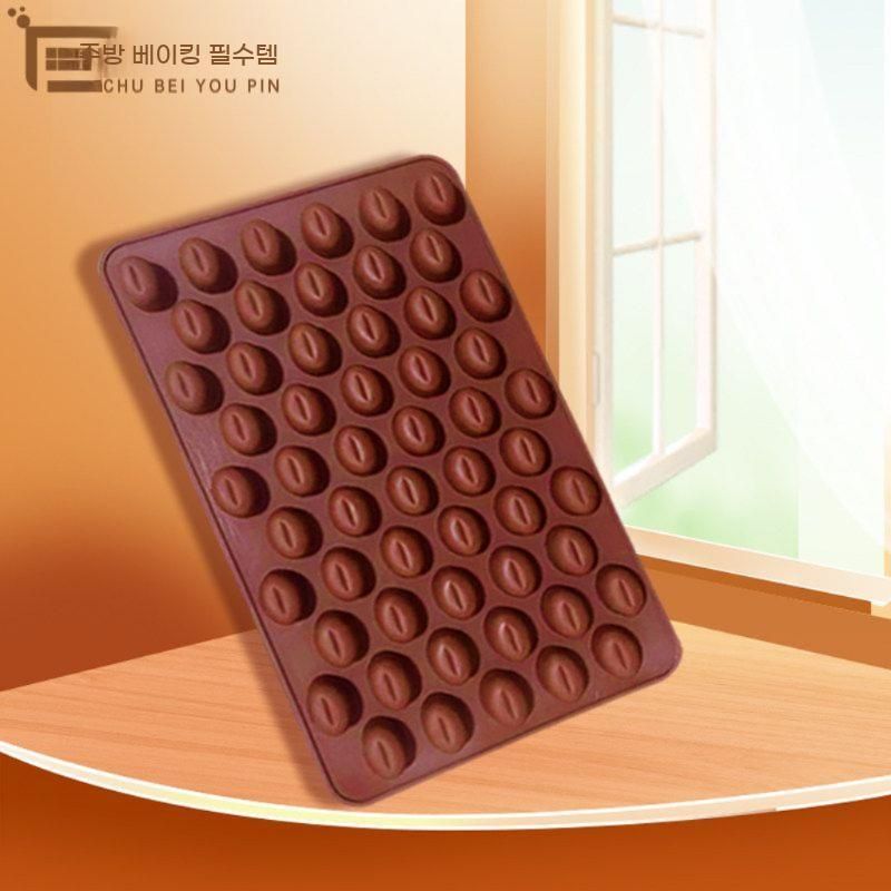 커피빈 실리콘 몰드 초콜릿 젤리 비누 캔들 베이킹 틀 식품등급 베이커리 툴 - 상세 이미지 2