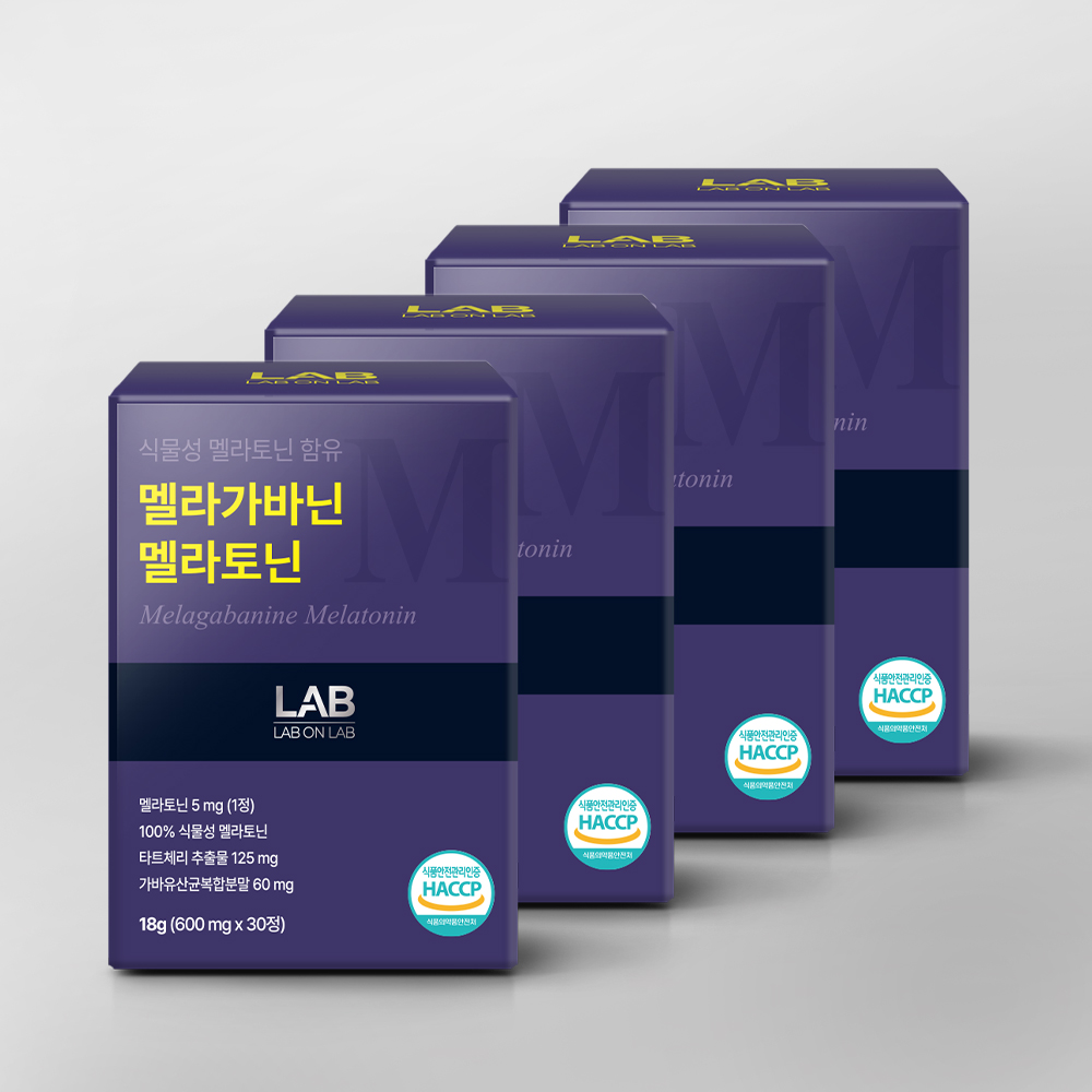 랩온랩 멜라가바닌 식물성 멜라토닌 5mg 가바 테아닌 자연 원료 30정, 3개 - 상세 이미지 4