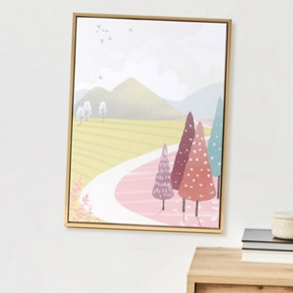 인테리어 캔버스 액자 감성 풍경 일러스트 액자 포스터 거실 - 상품 이미지