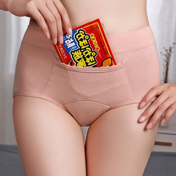 편안한 여성 팬티 기능성 여성 면 팬티 생리 하이 포켓 - 상품 이미지