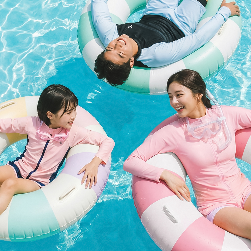 이츠라이프 감성 물놀이튜브 예쁜 무지개 원형 튜브 바다 수영 파도타기 용품 성인 어린이 제품 이미지