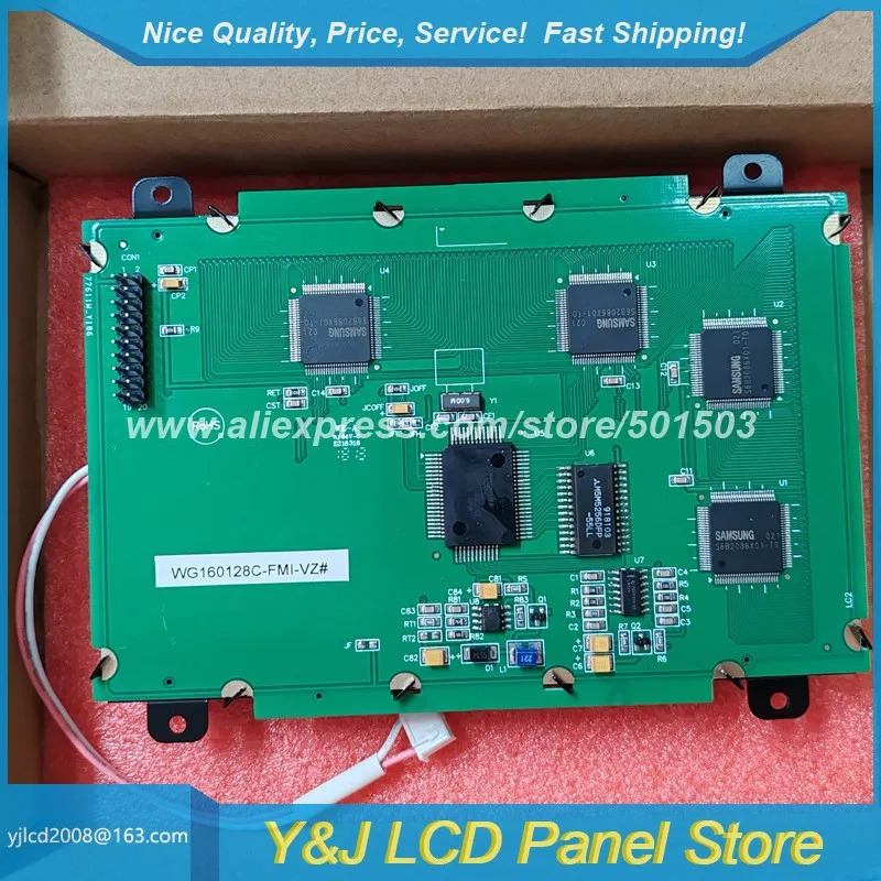 호환 WG160128C-FMI-VZ DIY 프로젝트160x128 LCD 디스플레이 모듈 흑백 그래픽 화면