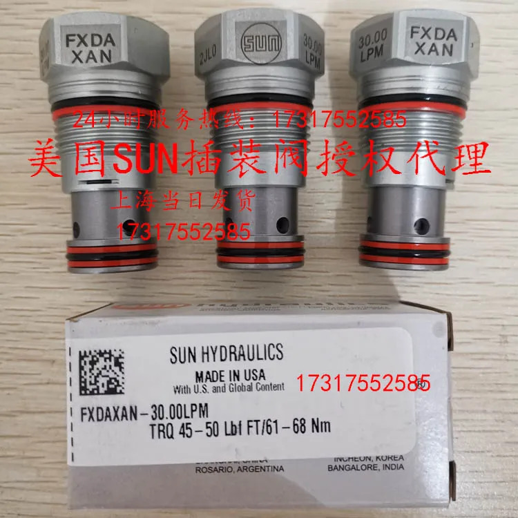 SUN 태양광 스로틀 밸브 고정 압력 보상 유량 FXDA-XAN- 30LPM 옵션