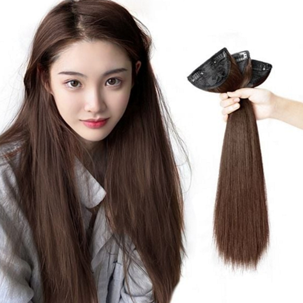 풍성한 부분 가발 내추럴 똑딱이 가발 헤어 볼륨 여성 - 상품 이미지