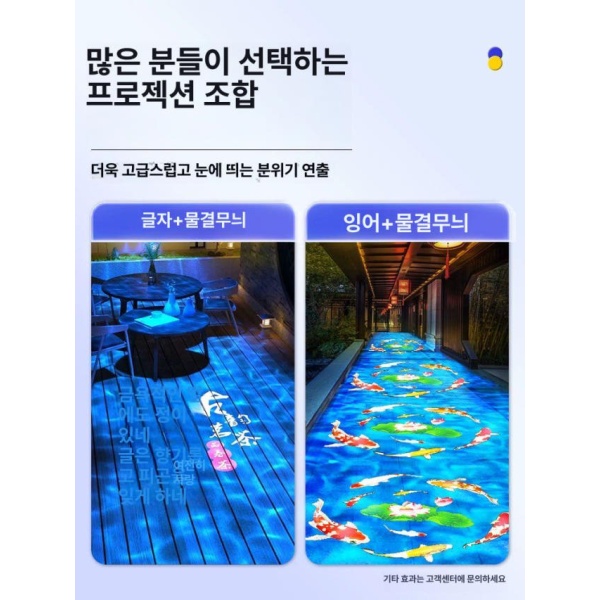 환상적인 고보라이트 물결 바다속 조명 행사 방수 비방수 유동 60W 방수형 무선 물결이동 그림 물고기 40W 비방수형 무선 물결 - 상세 이미지 5