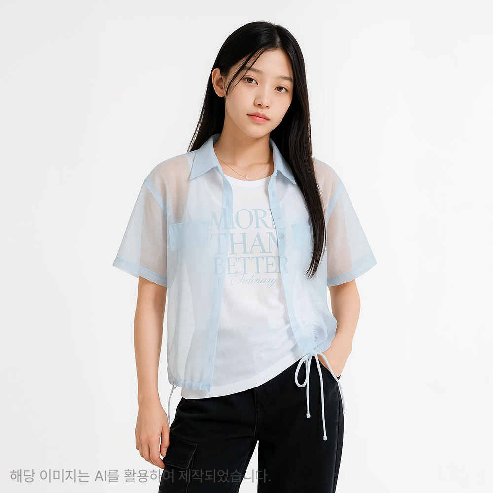 더데이걸 바캉스 반팔 셔츠 TGBW25501 - 상세 이미지 4