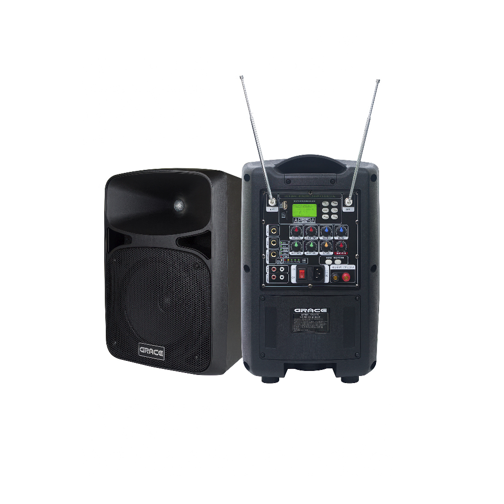 그레이스 EG-210 충전형 이동식 블루투스 앰프 스피커 무선 마이크 2개 세트 - 상세 이미지 2