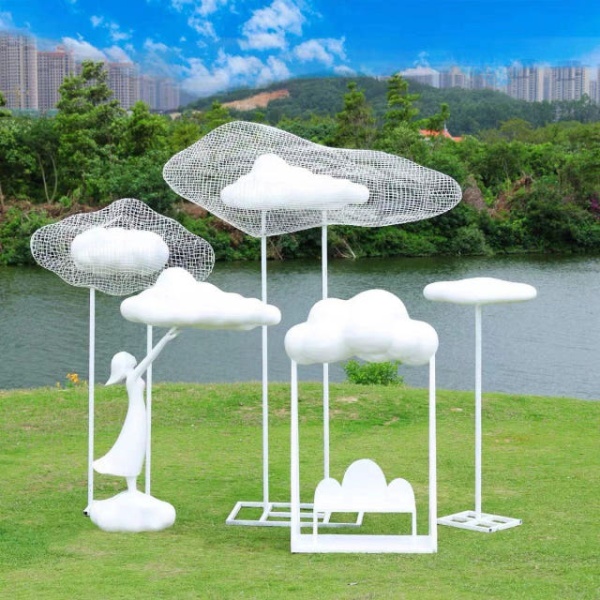 정원용 바람개비 마당 울타리 옥상 원목울타리 유리섬유 클라우드 50x30x26cm 디자인 맞춤 - 상세 이미지 2