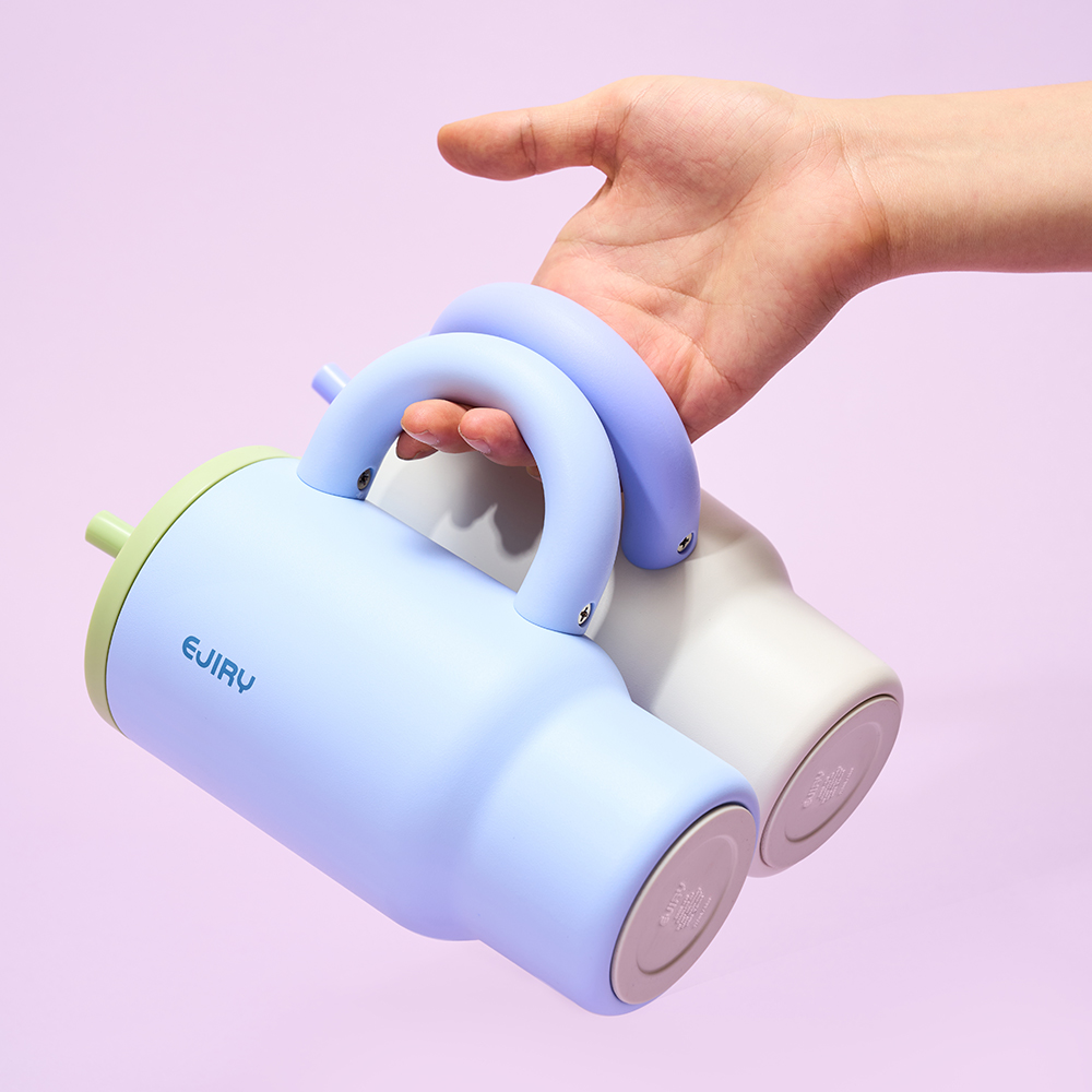 에지리 손잡이 빨대 스텐 휴대용 무아텀블러 770ml - 상세 이미지 3