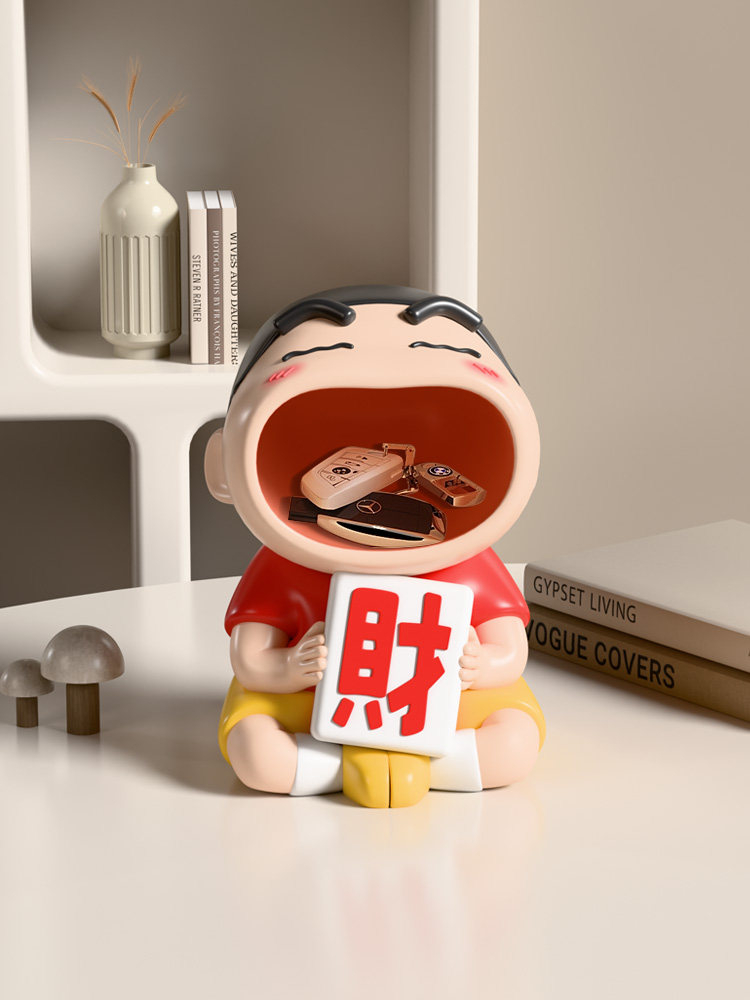 짱구 열쇠 보관함 현관 차키 수납함 거실 인테리어 장식 선반 수집용 피규어 집들이 선물 짱구 - 상세 이미지 3