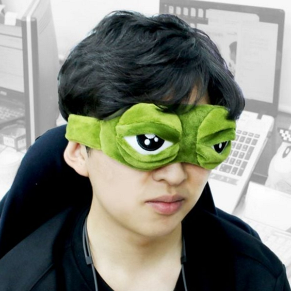 부드러운 개구리 수면 안대 귀여운 수면 안대 낮잠용 숙면용 동물 - 상품 이미지