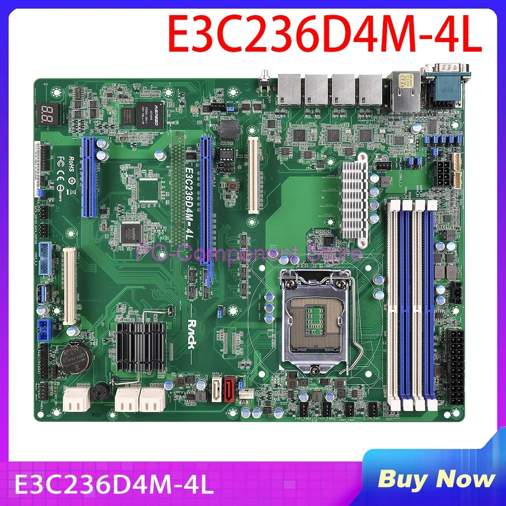 ASRock호환 LGA1151 C236 DDR4 지원 E3-1200 V5 V6 E3C236D4M-4L서버 마더보드
