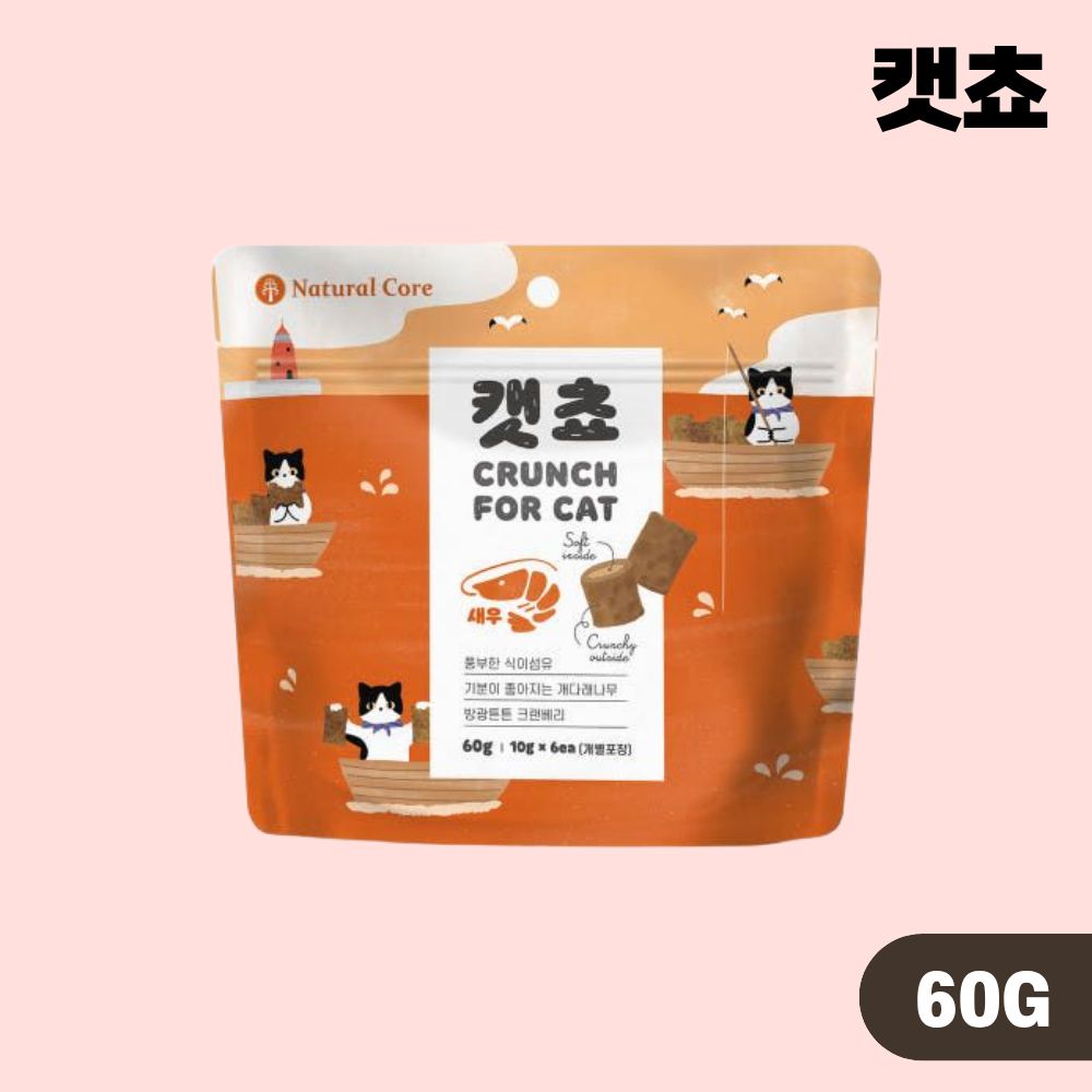 [+N포인트] 네츄럴코어 캣쵸 고양이 이빨과자 간식 4종 콤보, 60g, 4개 - 상세 이미지 3