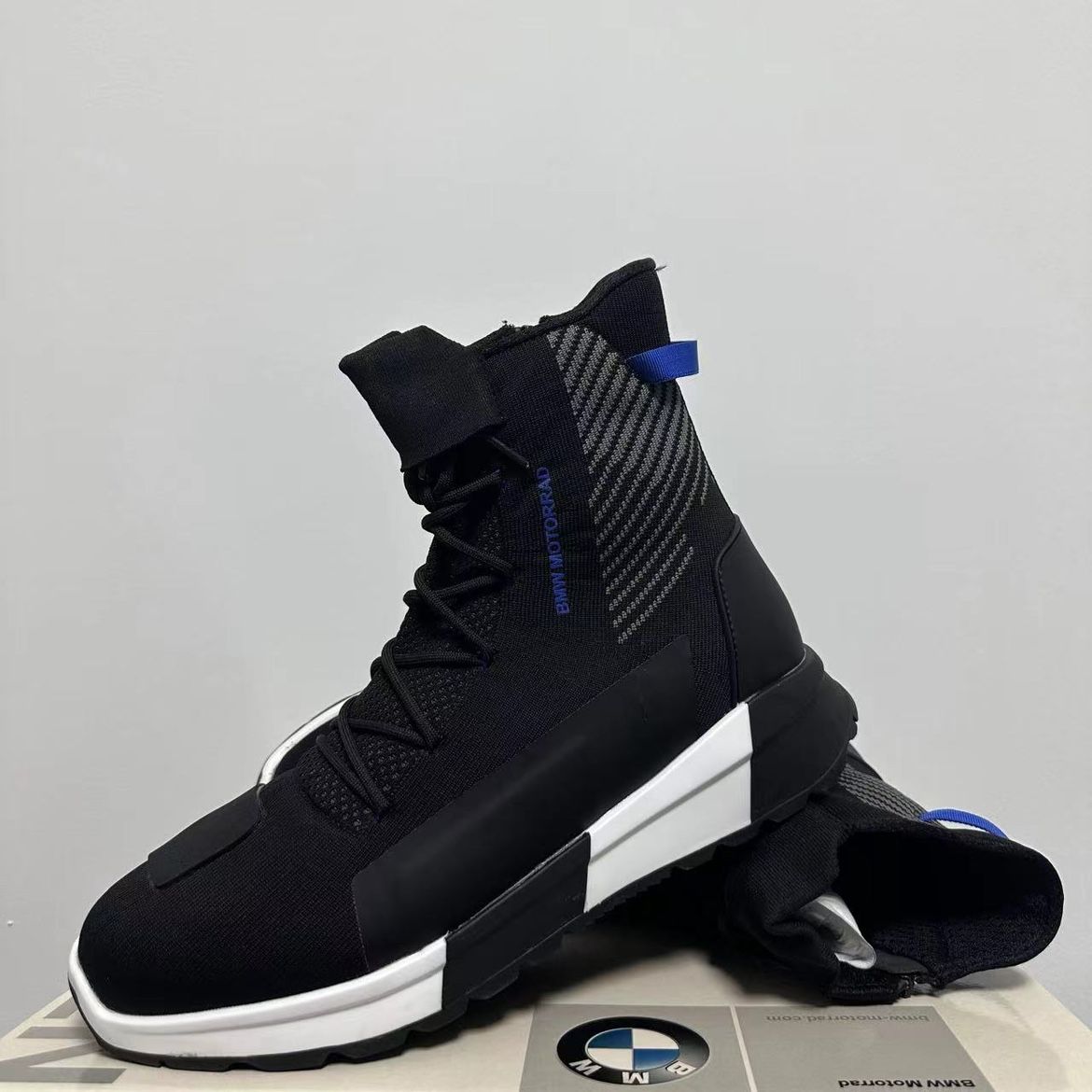 라이딩 부츠 레저 블루 남성 숏부츠 그 오토바이스니커즈 블랙 남성용 바이루트 - 상세 이미지 2