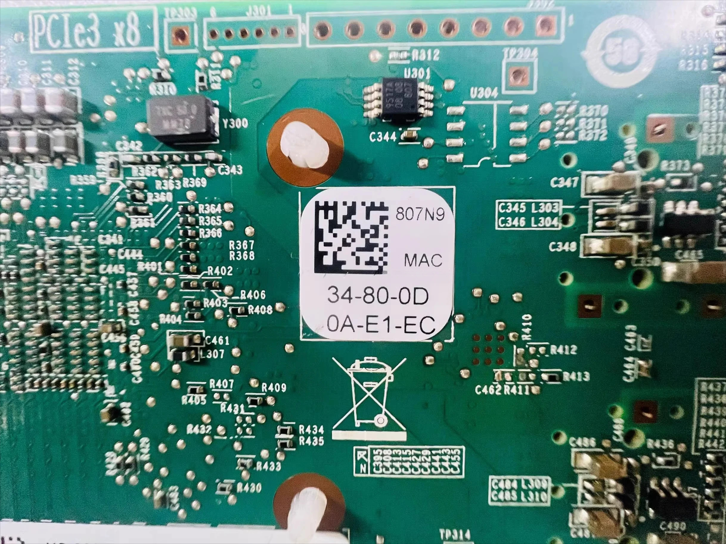 DELL QL41112HLCU-DE 807N9 C5RNH 5252W기가비트 듀얼 포트 광섬유 네트워크 인터페이스 카드용