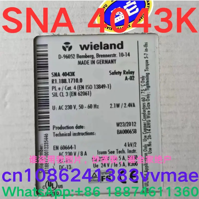 안전 릴레이 SNA 4043K SNA4043K 신