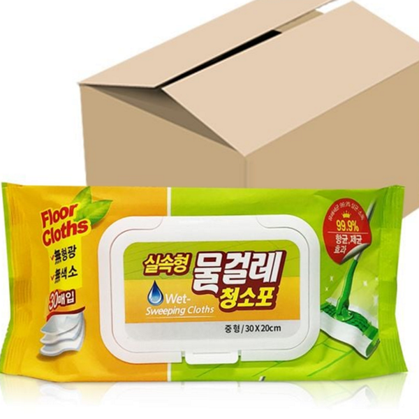 실내용 물걸레 청소포 티슈형 일회용 물걸레 주방 바닥 청소 - 상품 이미지