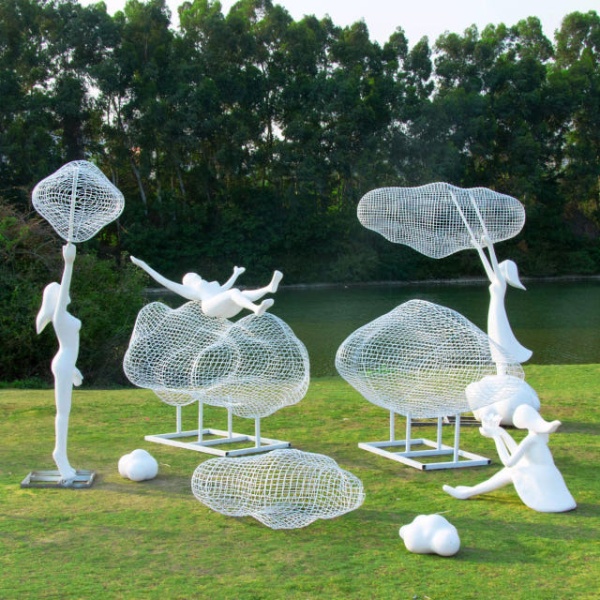정원용 바람개비 마당 울타리 옥상 원목울타리 유리섬유 클라우드 50x30x26cm 디자인 맞춤 - 상세 이미지 3