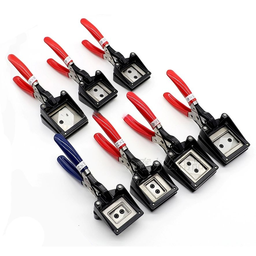 사각펀칭기 여권 증명사진 휴대용 커터 32x22mm 운전면허 프레스 수동 사각펀치 커터기 - 상품 이미지