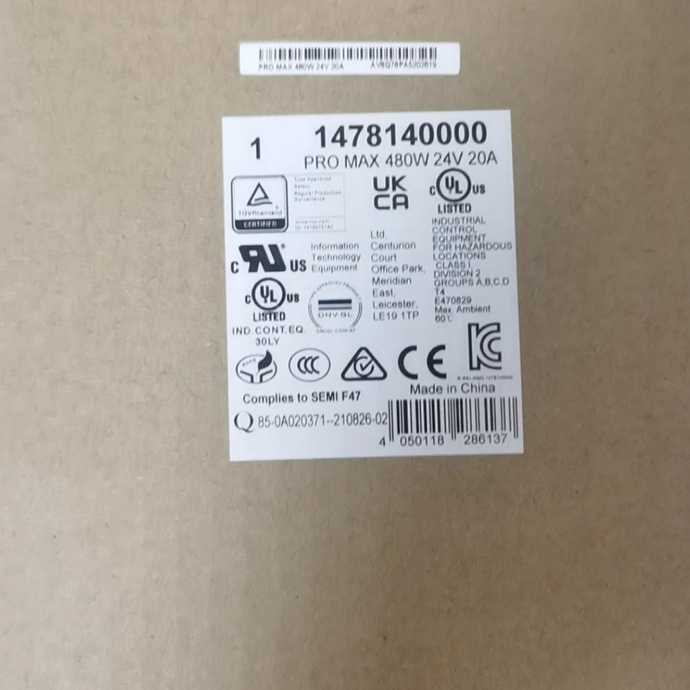 Weidmuller 스위칭 전원공급장치 1478140000 PRO MAX 480W 24V 20A