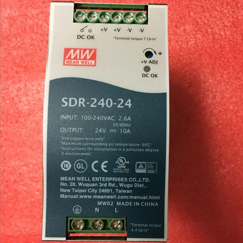 MEAN WELL SDR-240-24 SDR-240-48 240W 단일 출력 산업DIN 레일 모델PFC 전원공급장치 SDR-240