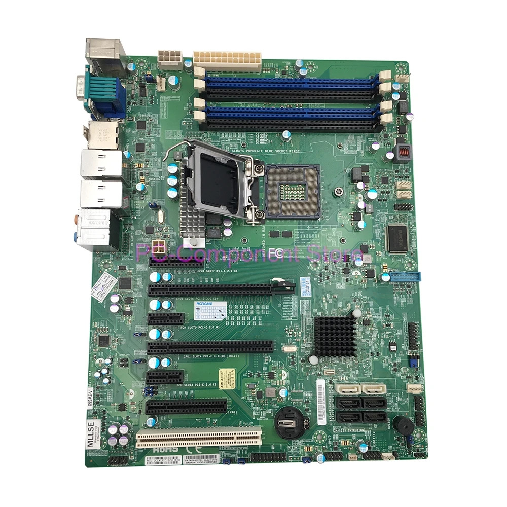 Supermicro X9SAE-V LGA 1155 지원서버 마더보드 1200V2 시리즈 C216 칩 DDR3 완전 리퍼