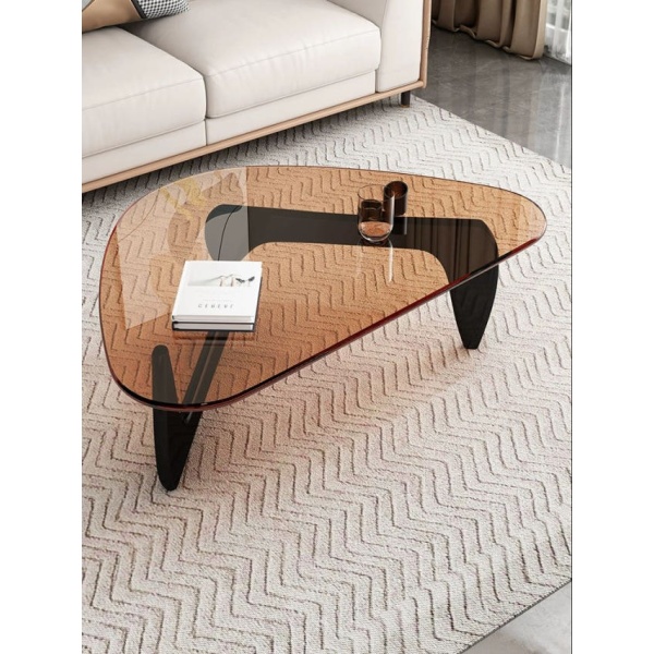 프리미엄 자작나무 유리검정 원목 식탁 회색 바네스데코 마르체 쇼파 테이블 83x57x40cm 회색 유리검정 나무다리 83x57x40c 완제품 - 상품 이미지