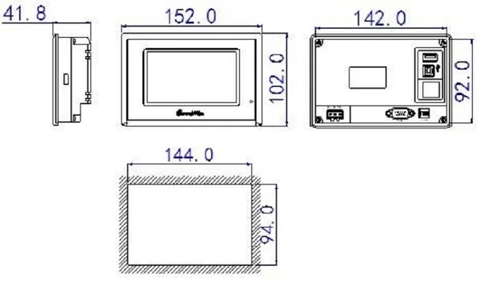 XINJE TouchWin TG465-MT TG465-UT TG465-ET TG465-MT2 TG465-UT2 TG465-XT HMI 터치 스크린 4.3 인치 480x272