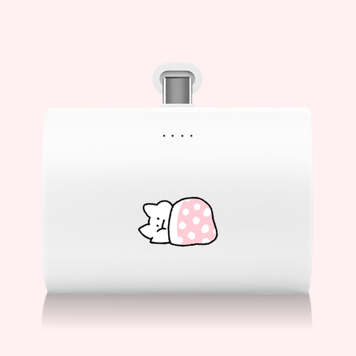 BZ NEW 이불냥 아이폰 갤럭시 듀얼 도킹 보조배터리 10000mah - 상세 이미지 3