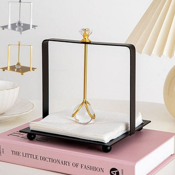 수직형 테이블 냅킨 꽂이 크리스탈 카페 냅킨 홀더 업소용 탁상용 - 상품 이미지