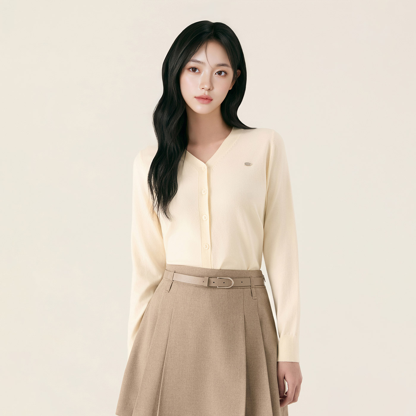 [N배송] 로엠 올데이가디건 브이넥 긴팔 가디건 RMCKG23R98 이미지 3