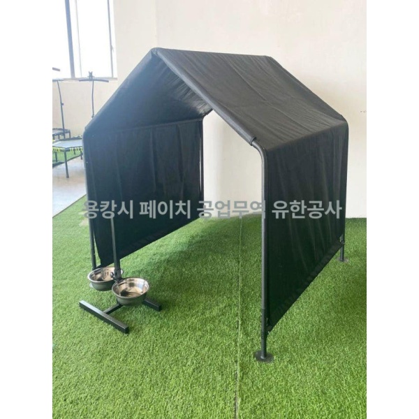프리미엄 강아지 그늘막 애견 은신처 마당 개집 야외 반려견 석판그레이 경량블랙 75x65x65cm - 상세 이미지 4