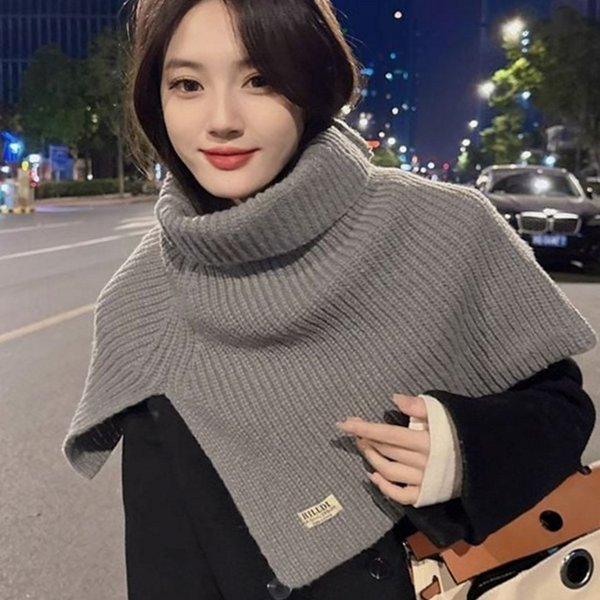 여성 니트 넥 워머 터틀넥 숄더 넥 워머 패션 - 상품 이미지